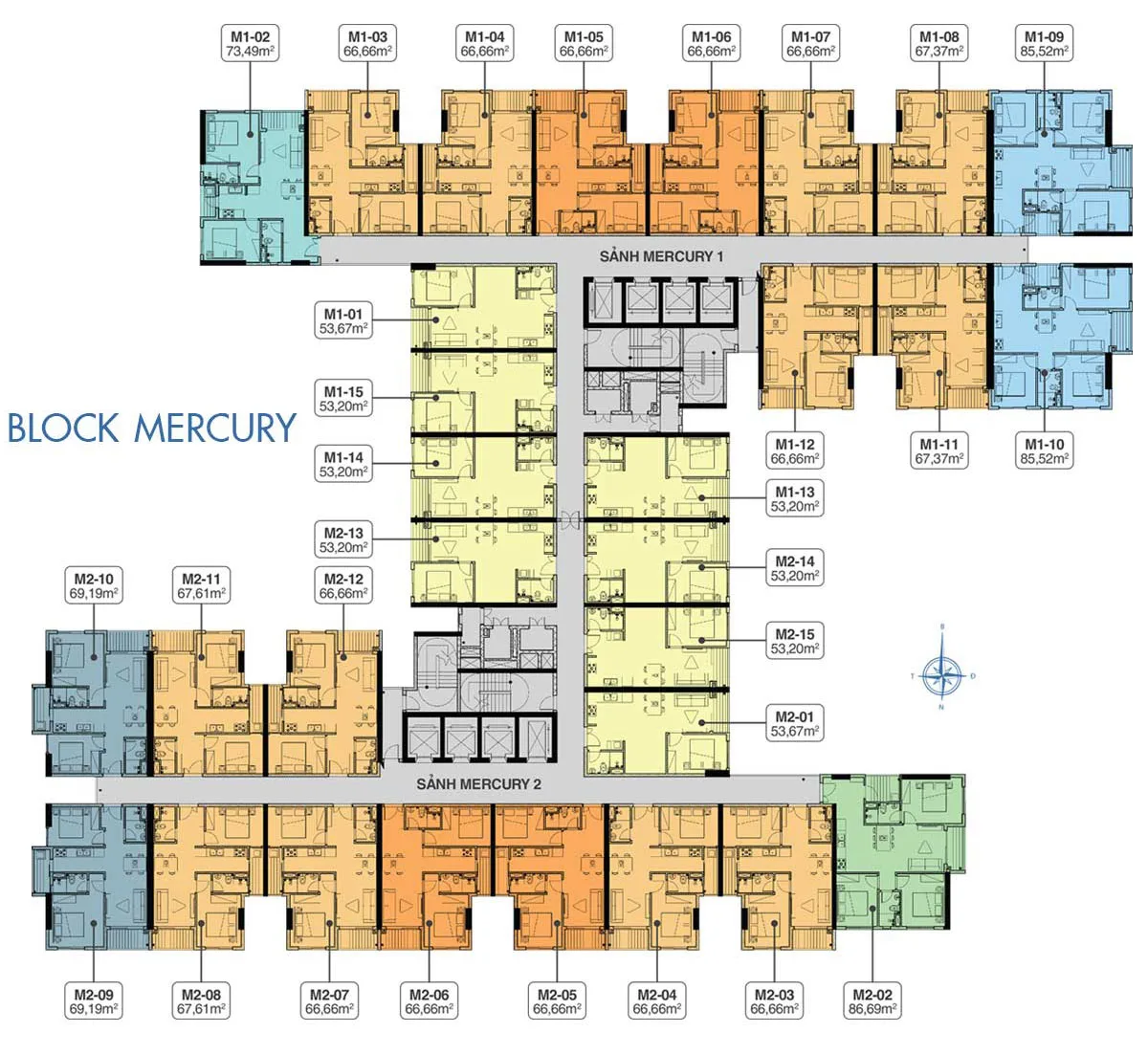 Mặt bằng Block M