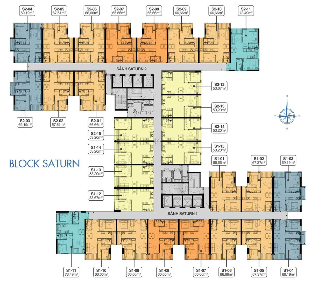 Mặt bằng Block S