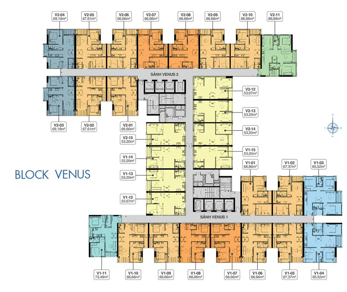 Mặt bằng Block V